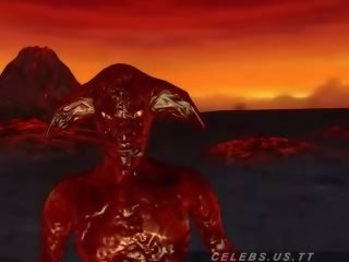 3d modèle baisée par une daemon en enfer