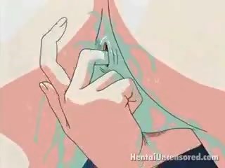 Libidinous hentai cookie δάκτυλο αυτήν μικροσκοπικός/ή σχισμή και τσιμπουκώνοντας
