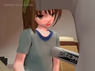 Anime anime studente fucked ar a beisbols bat