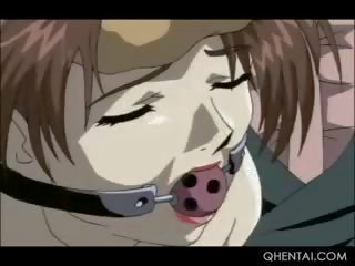 Hentai esclava en cuerdas consigue brutalmente torturado y perra puño