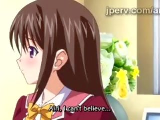 Kecil molek anime gadis sekolah dipam oleh mothers companion