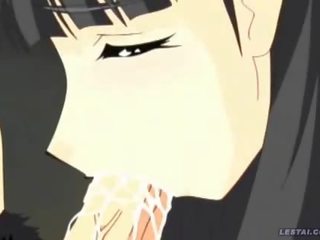 Siro hentai anime saattaja ketjutettu ja törmäsi