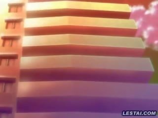 Nekaunīgas enchanting hentai anime femme fatale sārts apakšbiksītes