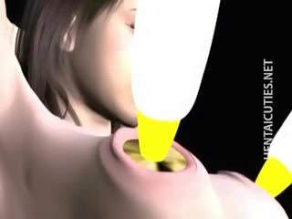 Bewitching 3d hentai maly gets susu vibrated