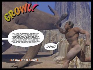 Cretaceous manhood 3d 명랑한 만화의 sci-fi 트리플 엑스 영화 이야기