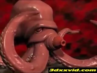 3d beremosi remaja creampied oleh tentacles!