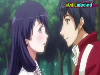 Anime lassie in liefde met haar coach
