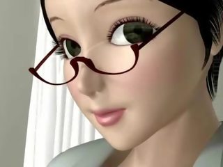 Sexuell aroused 3d anime nonne saugen schwanz