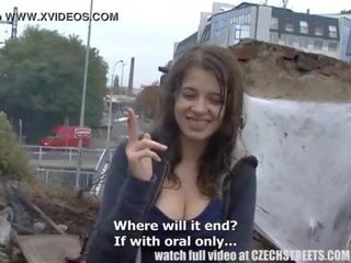 Czech College mistress Outdoor dirty clip for Cash