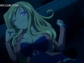 Blonde hot to trot hentai seductress teasing manhood with a
