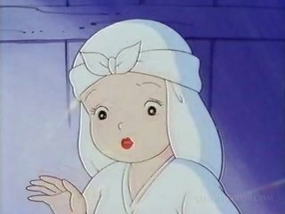 Naked anime nun having x rated video for the first time