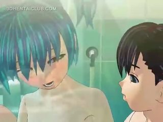 Anime sporco video bambola prende scopata buono in doccia