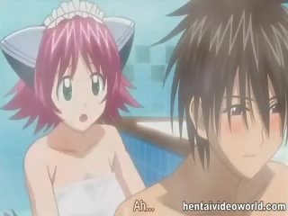 Ahvatlev anime mademoiselle owned sisse vannituba