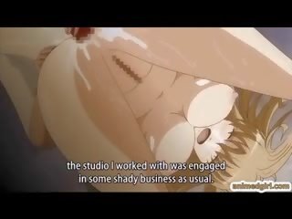 Pechugona japón animado vibrating su culo y wetpussy