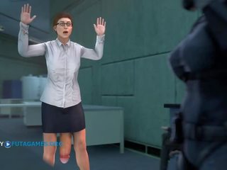Futa with giant dick in office, gameplay episode
