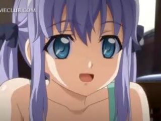 Schüchtern anime puppe im apron springen craving penis im bett