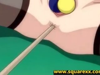 Tonårs hentai sätter bollar i henne splendid snäva fittor