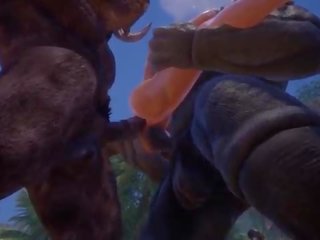 Monsters with Horse Dicks Fuck busty blonde &vert; Big cock Monster &vert; 3D x rated video WildLife