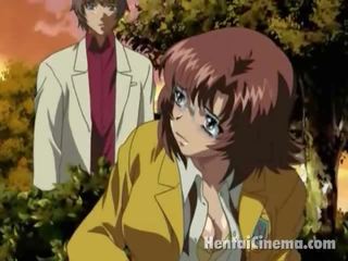 Pruun juuksed anime noor naine sisse glbooties annab felatio kuni a concupiscent täkk sisse kkäesolevat mees park