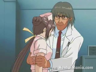 Lovely Anime Nurse Getting Large Jugs Teased And Wet Crack Humped By The turned on master
