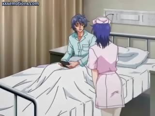 Animen sjuksköterska fågelunge blir jizz